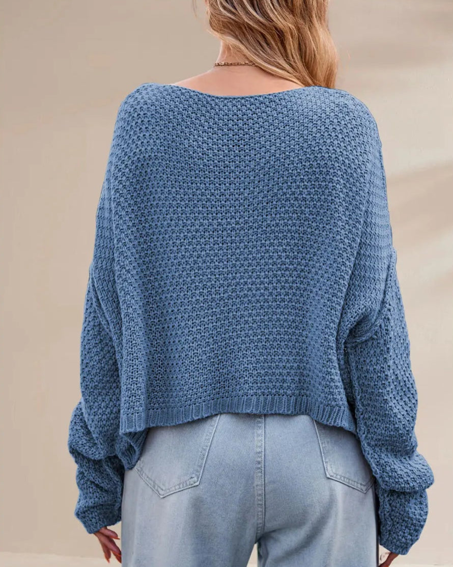 Frostbloom Crop Sweater