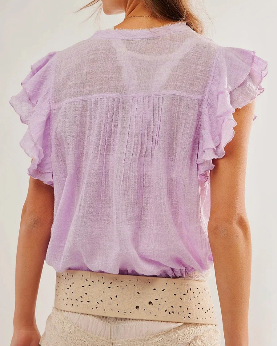 Solea Ruffle Charm Crop Top
