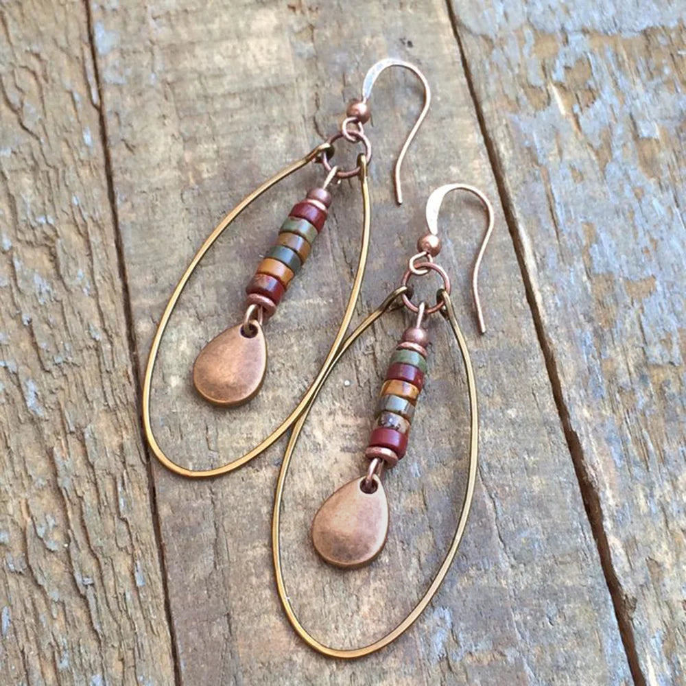 Boho Stone Drop Earrings
