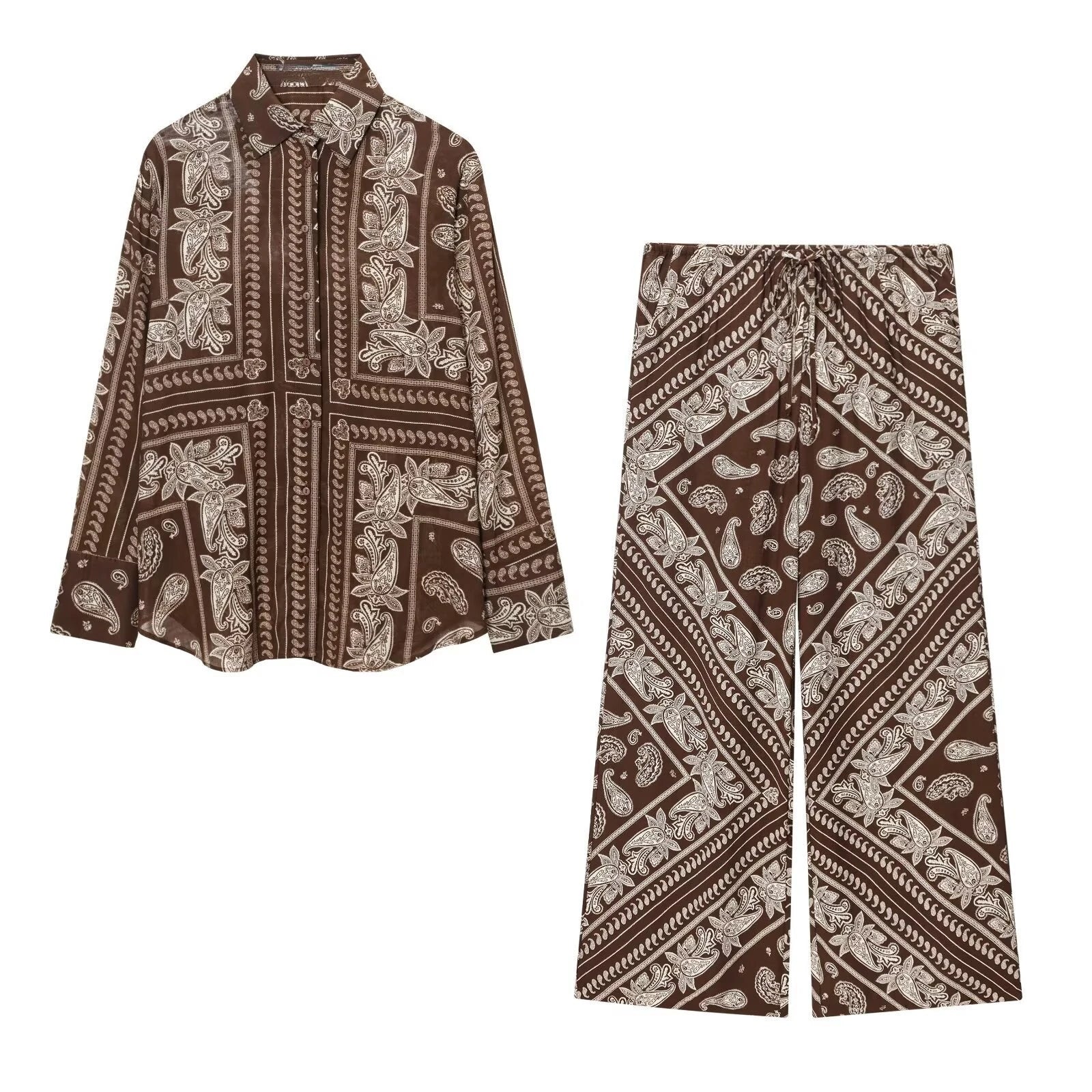 Mocha Paisley Boho Set