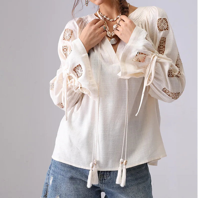 Solene Tassel Blouse