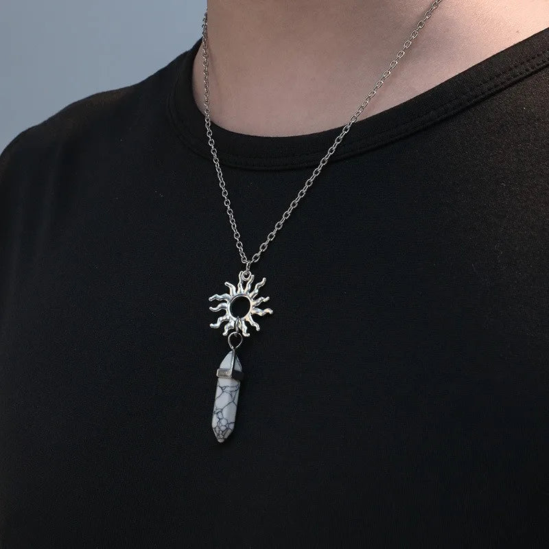 Sun & Moon Crystal Necklace Set