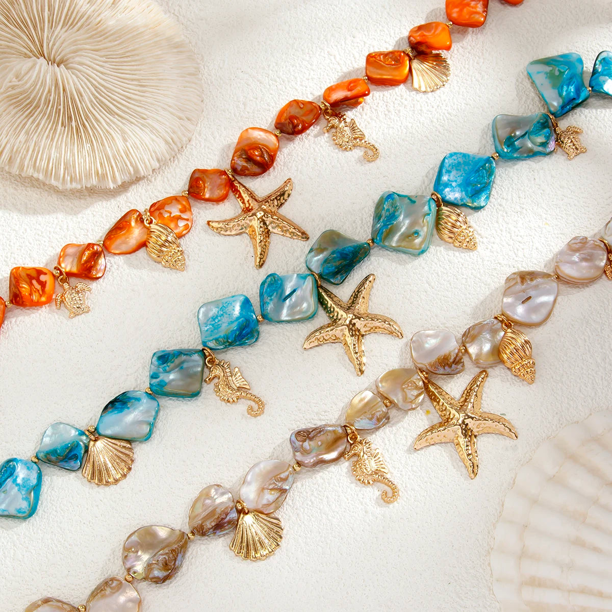 Boho Beach Charm Necklace