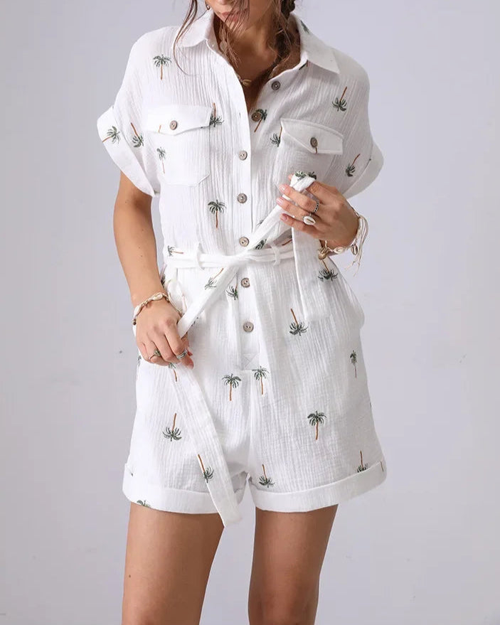 Solene Palm Jumpsuit