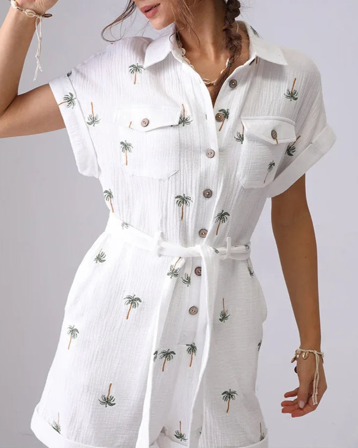 Solene Palm Jumpsuit