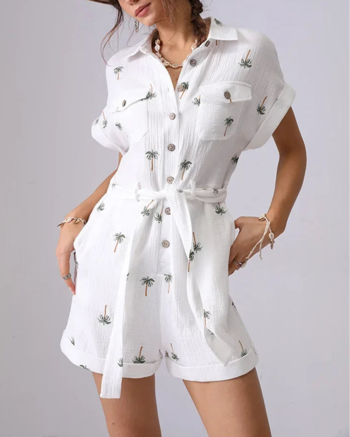 Solene Palm Jumpsuit