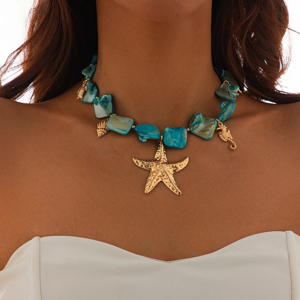 Boho Beach Charm Necklace