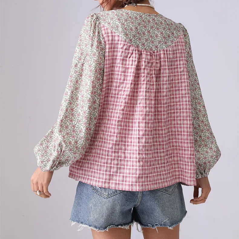 Rose Patchwork Blouse