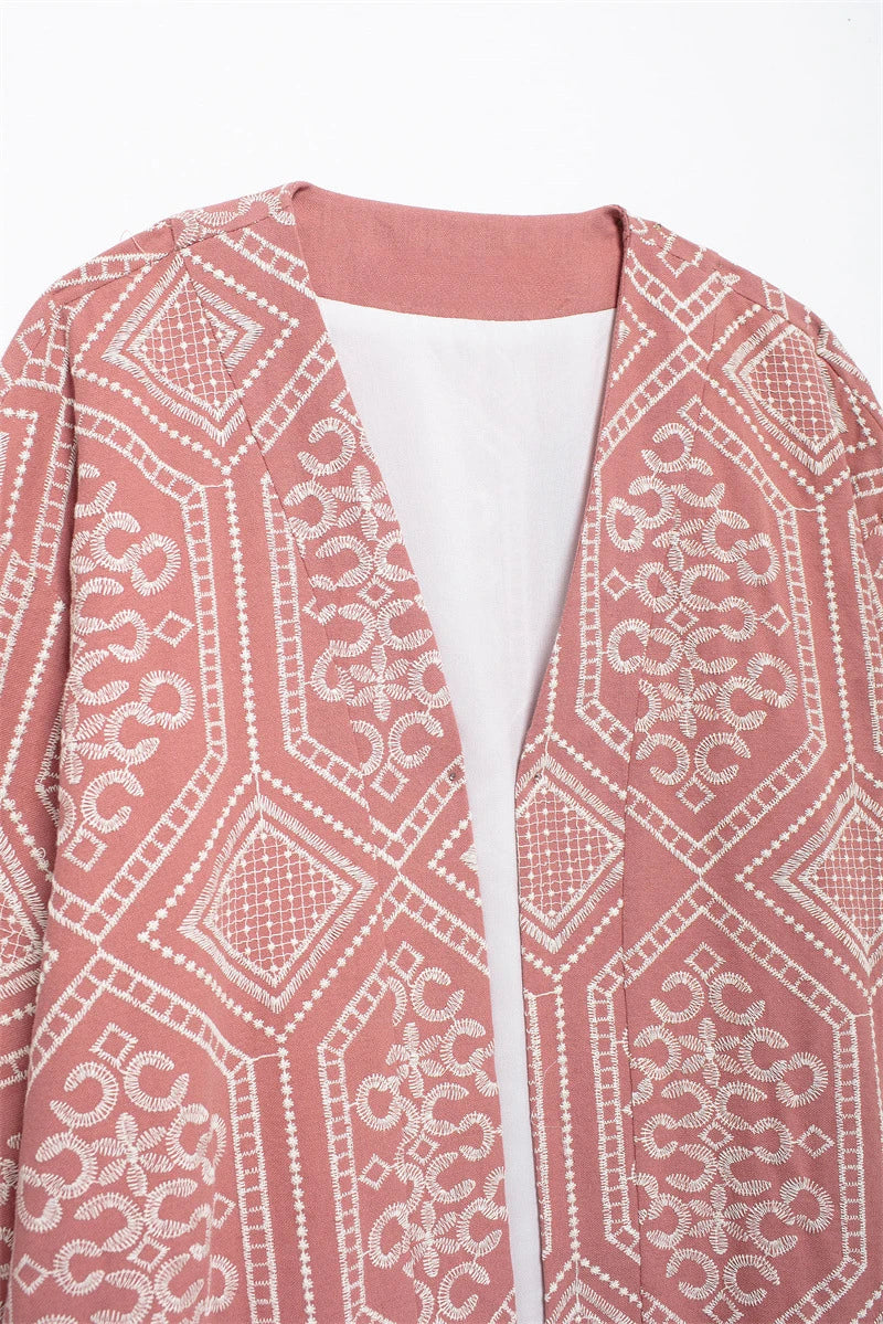Bree Embroidered Kimono Coat