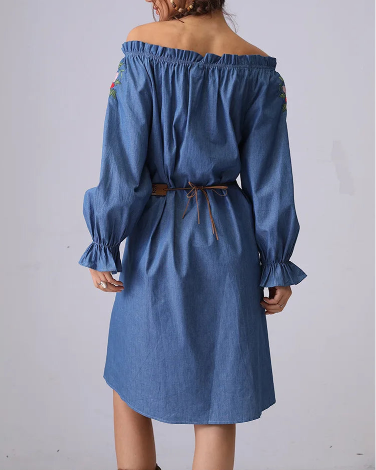 Luna Tassel Denim Dress