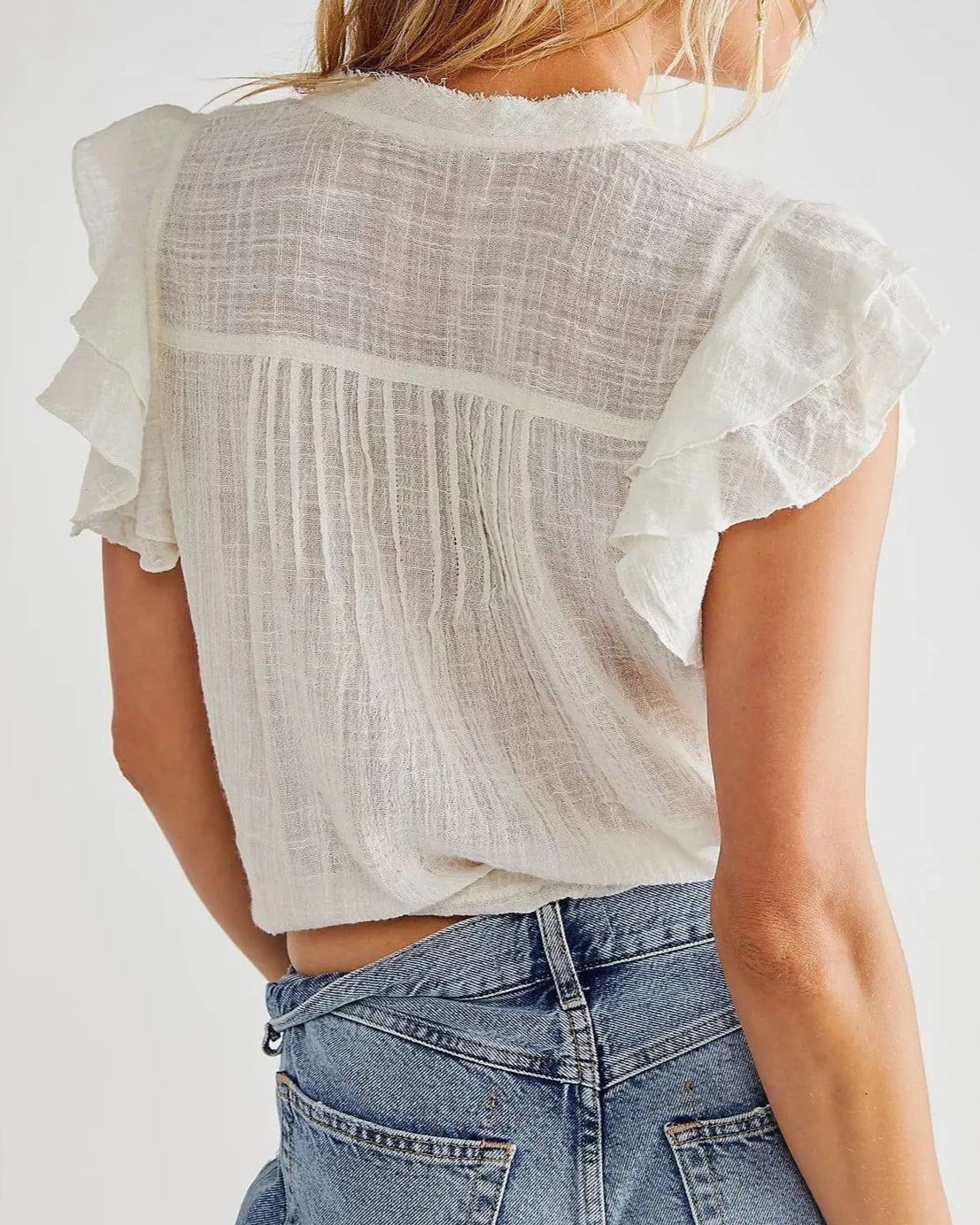 Solea Ruffle Charm Crop Top