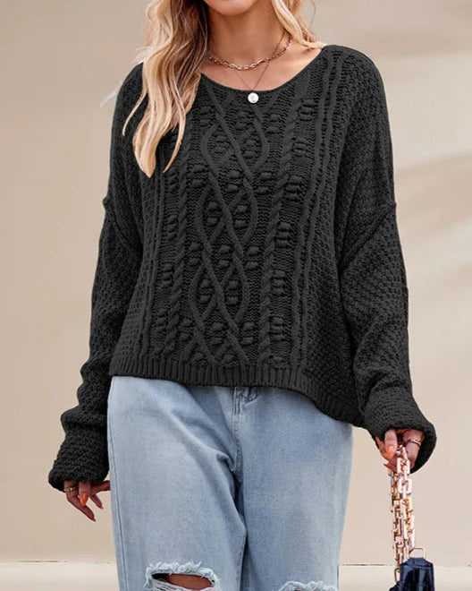 Frostbloom Crop Sweater