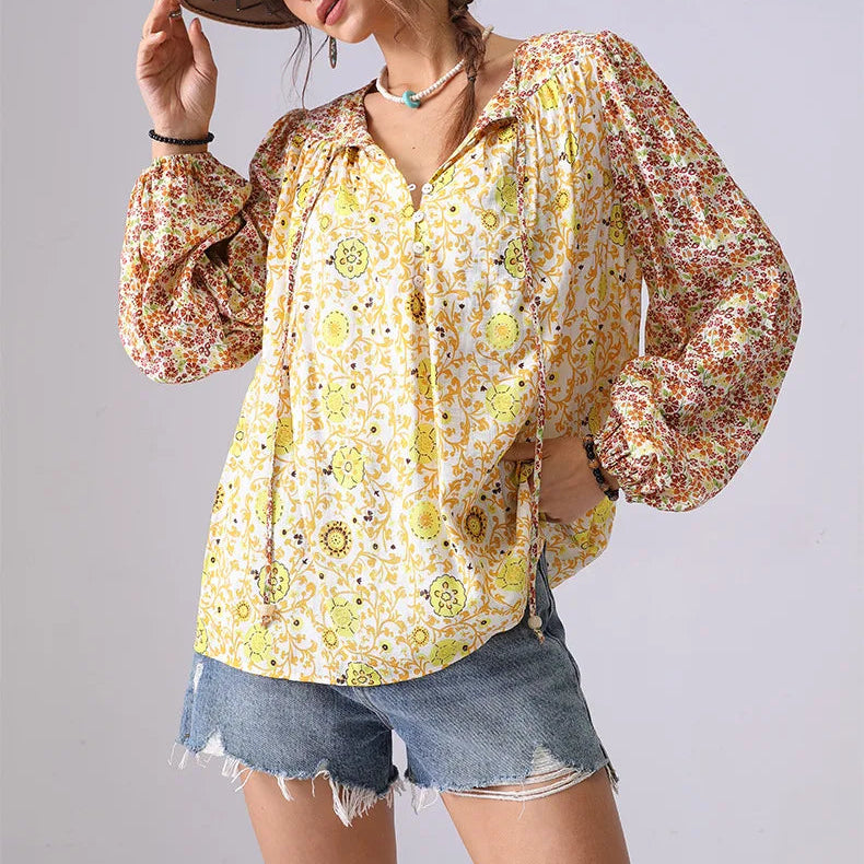 Liora Patchwork Blouse
