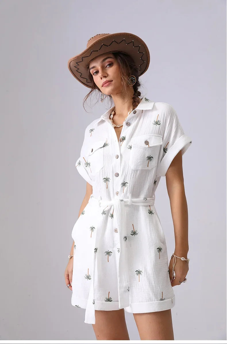 Solene Palm Jumpsuit