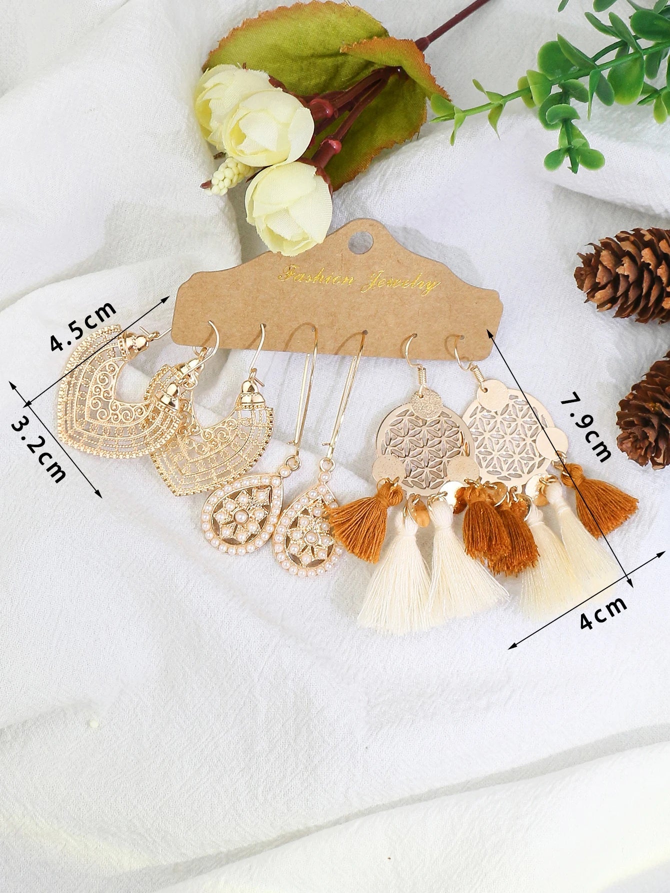 Versatile Golden Earrings & Ear Studs