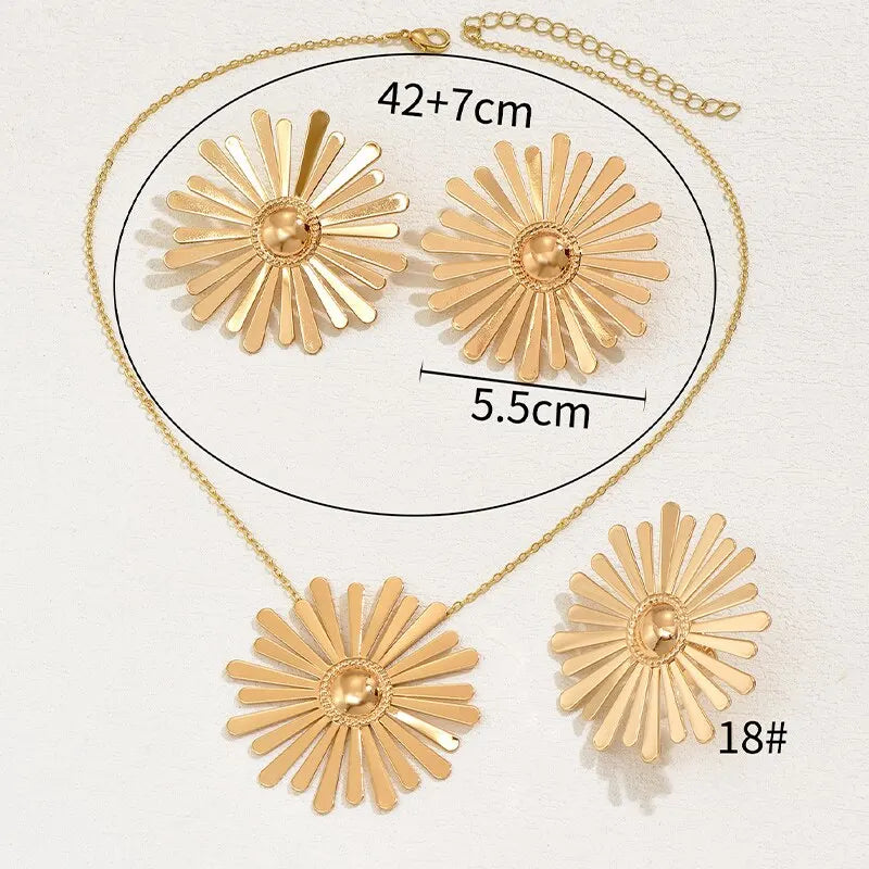 Golden Bloom 3-Piece Jewelry Set