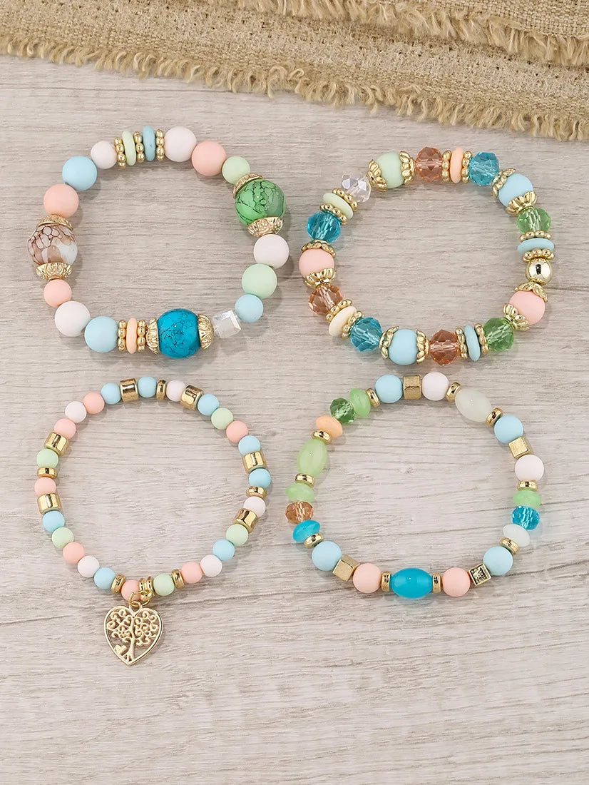 Boho Tree Charm Bracelet Set