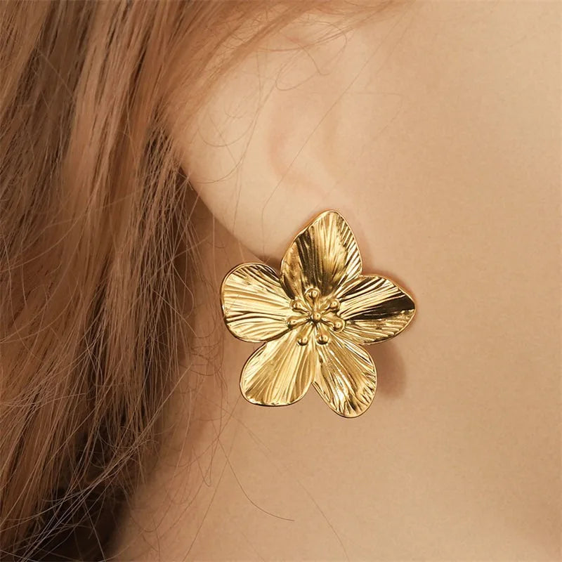 Aurora Bloom Gold Studs