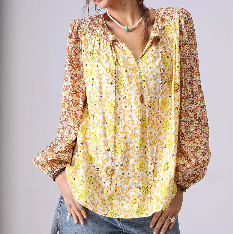 Liora Patchwork Blouse