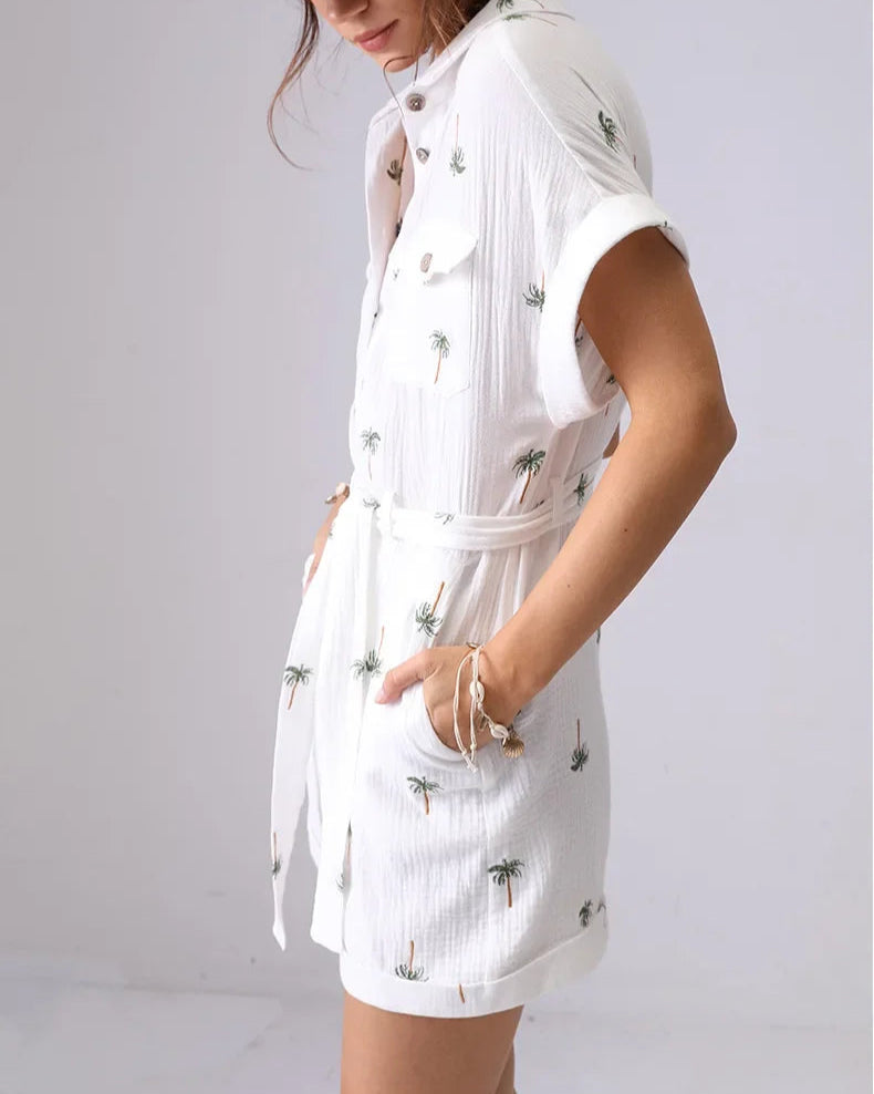Solene Palm Jumpsuit