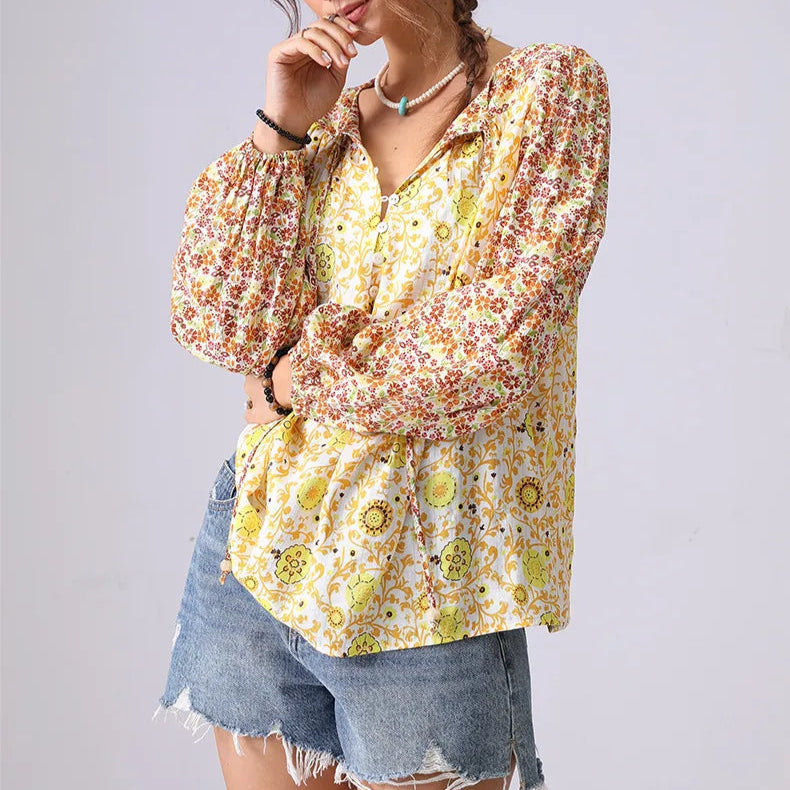 Liora Patchwork Blouse