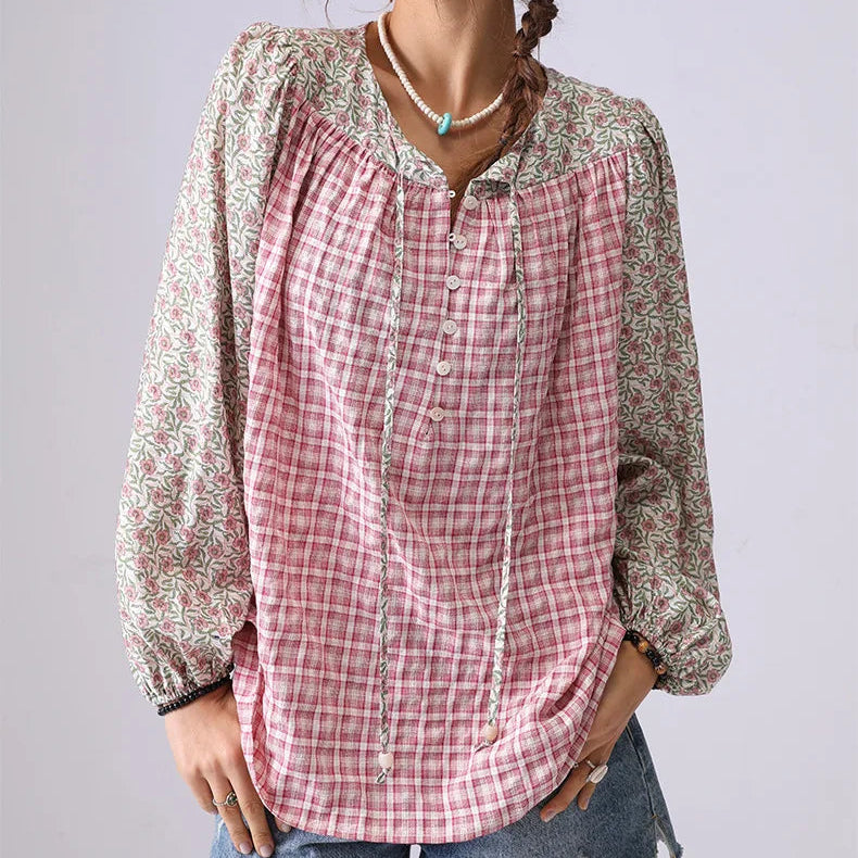Rose Patchwork Blouse
