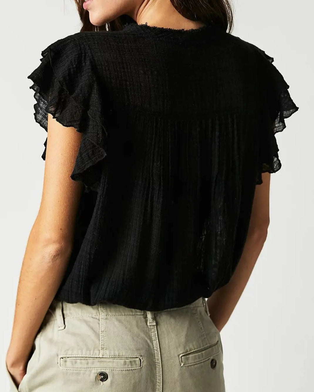 Solea Ruffle Charm Crop Top