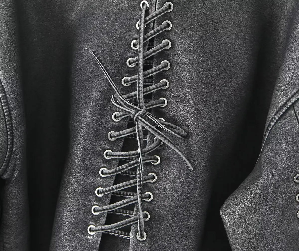 Vintage Edge Lace-Up Jacket