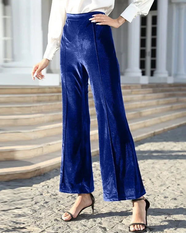 Velvet Allure Flare Pants