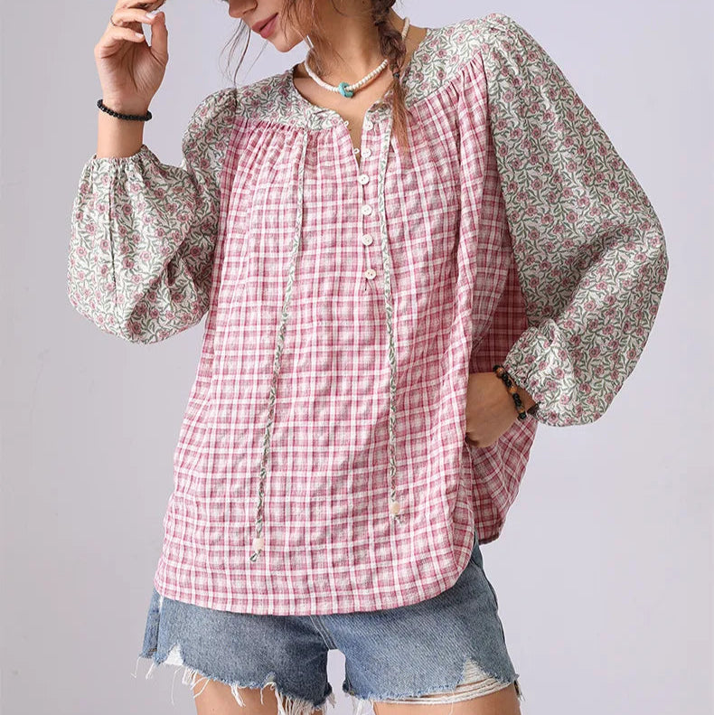 Rose Patchwork Blouse