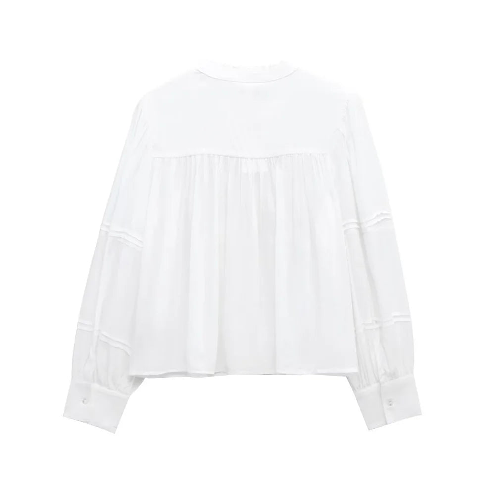 Lace Panel Boho Blouse