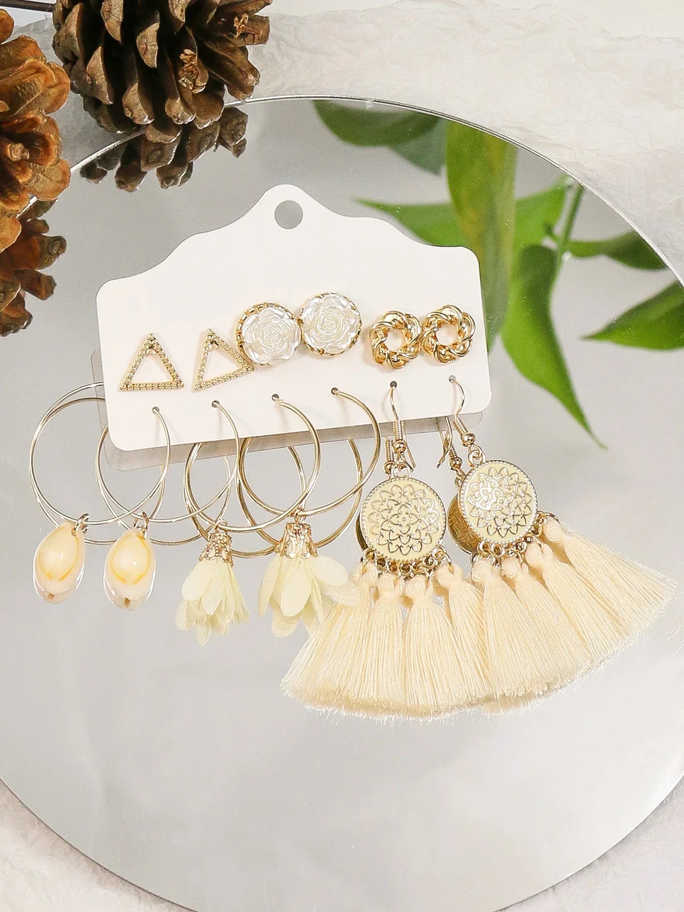 Versatile Golden Earrings & Ear Studs