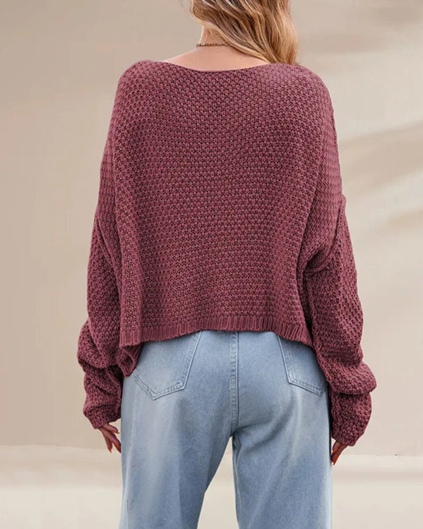 Frostbloom Crop Sweater