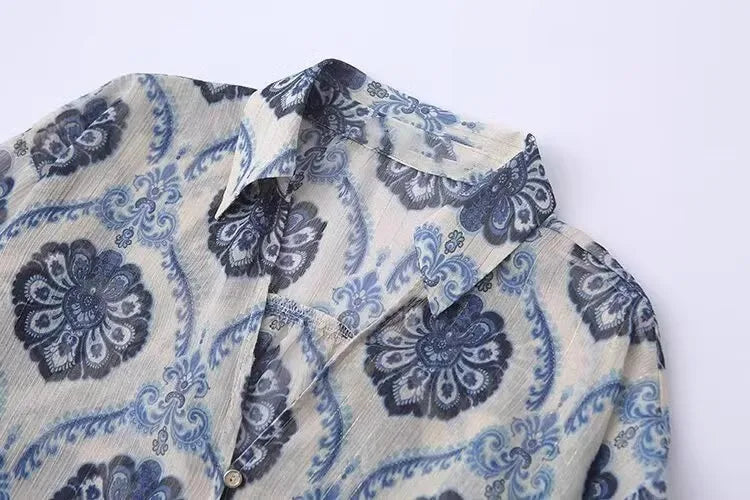 Indira Blue Blouse