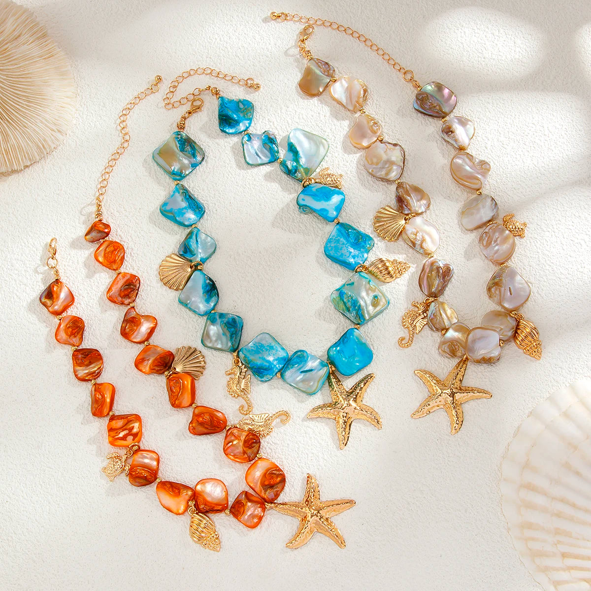 Boho Beach Charm Necklace