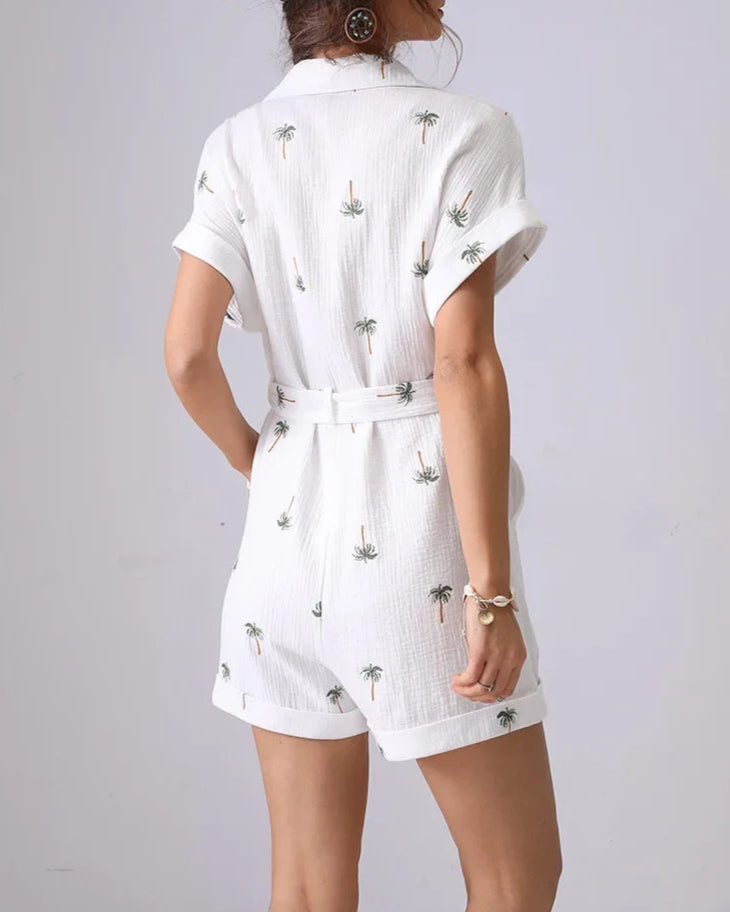 Solene Palm Jumpsuit