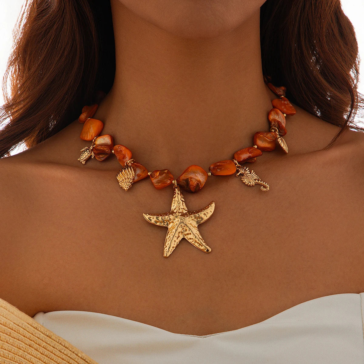 Boho Beach Charm Necklace