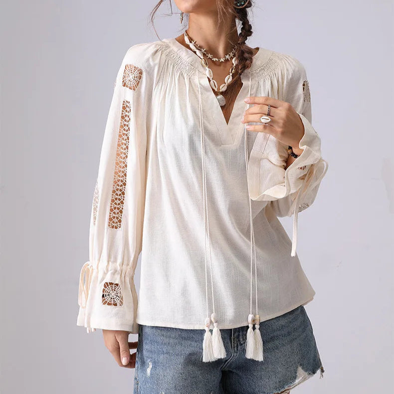 Solene Tassel Blouse