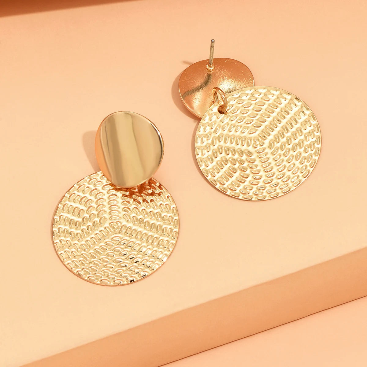 Boho Metal Round Earrings