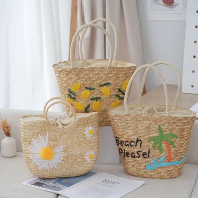 Boho Beach Embroidery Bag