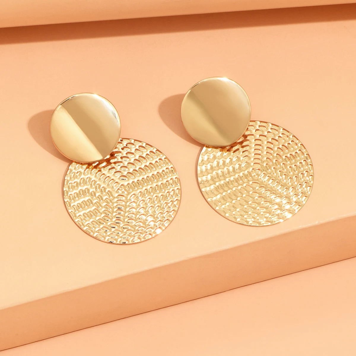 Boho Metal Round Earrings