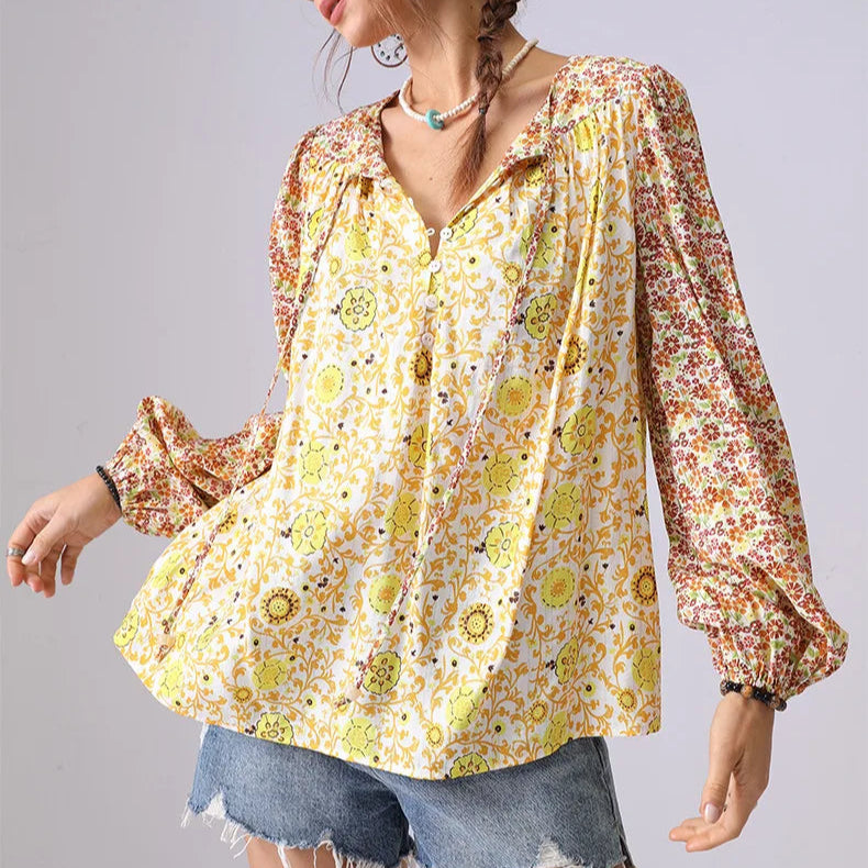 Liora Patchwork Blouse