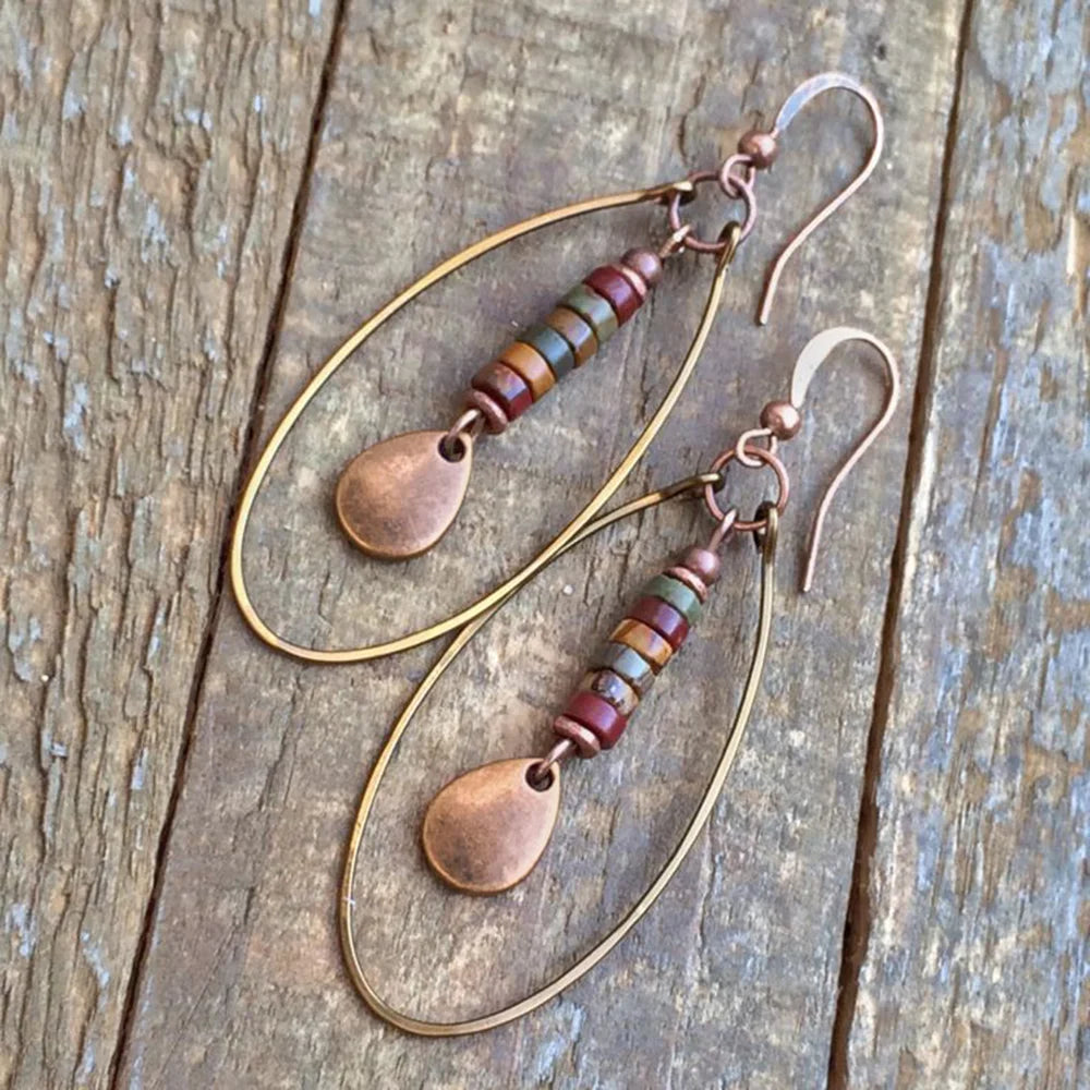 Boho Stone Drop Earrings