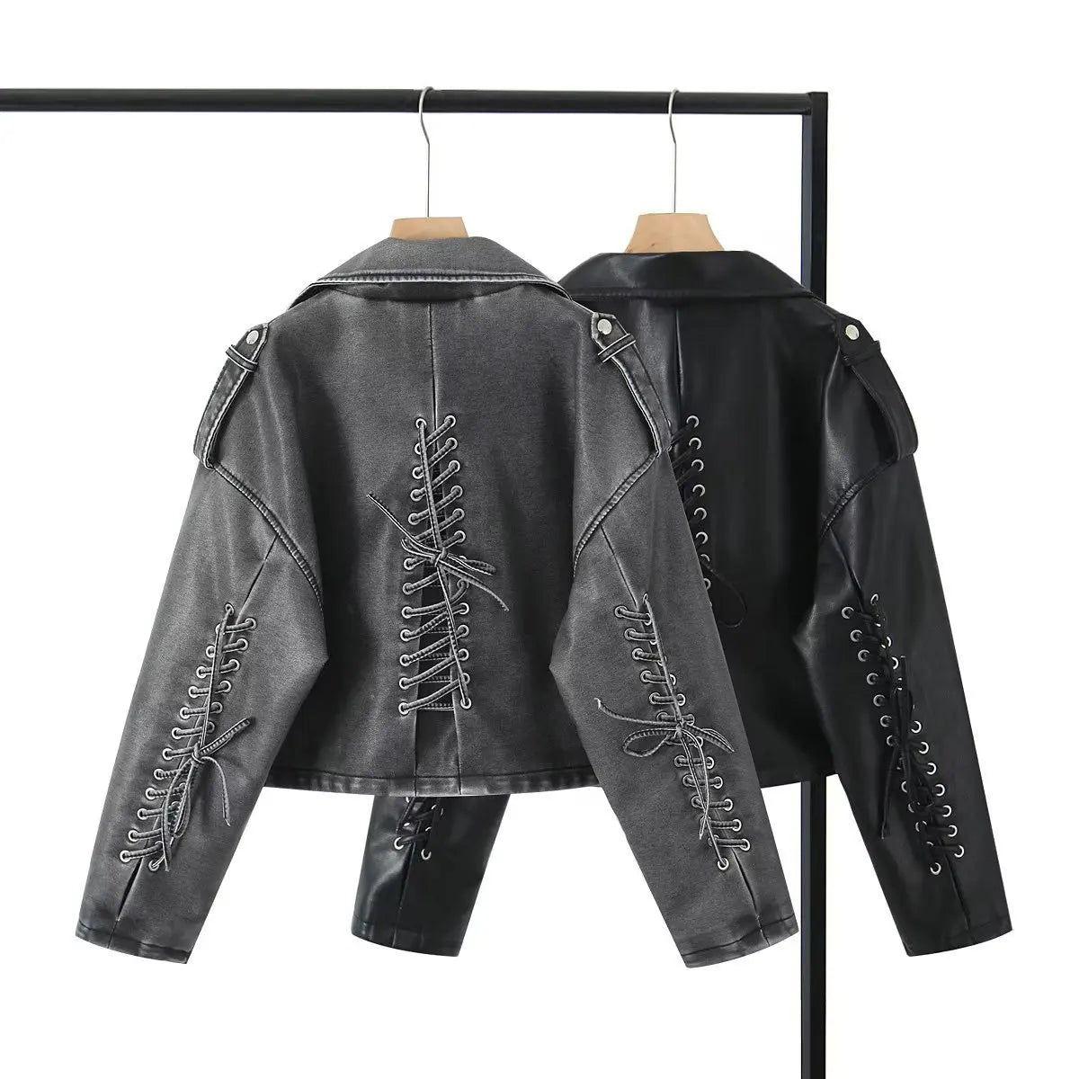 Vintage Edge Lace-Up Jacket