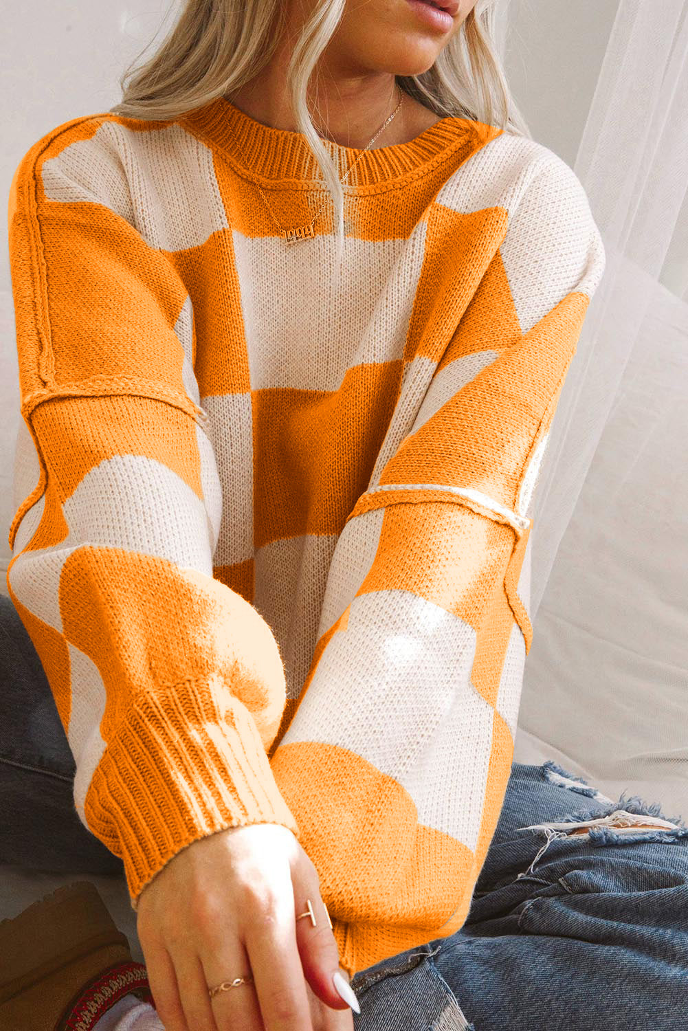 Ophelia Check Sweater