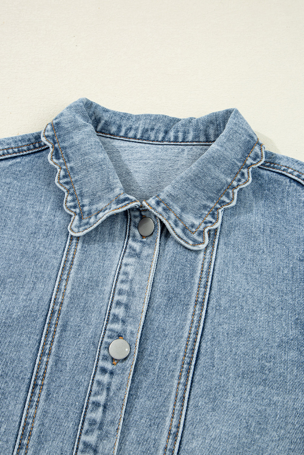 Myosotis Scallop Denim Jacket