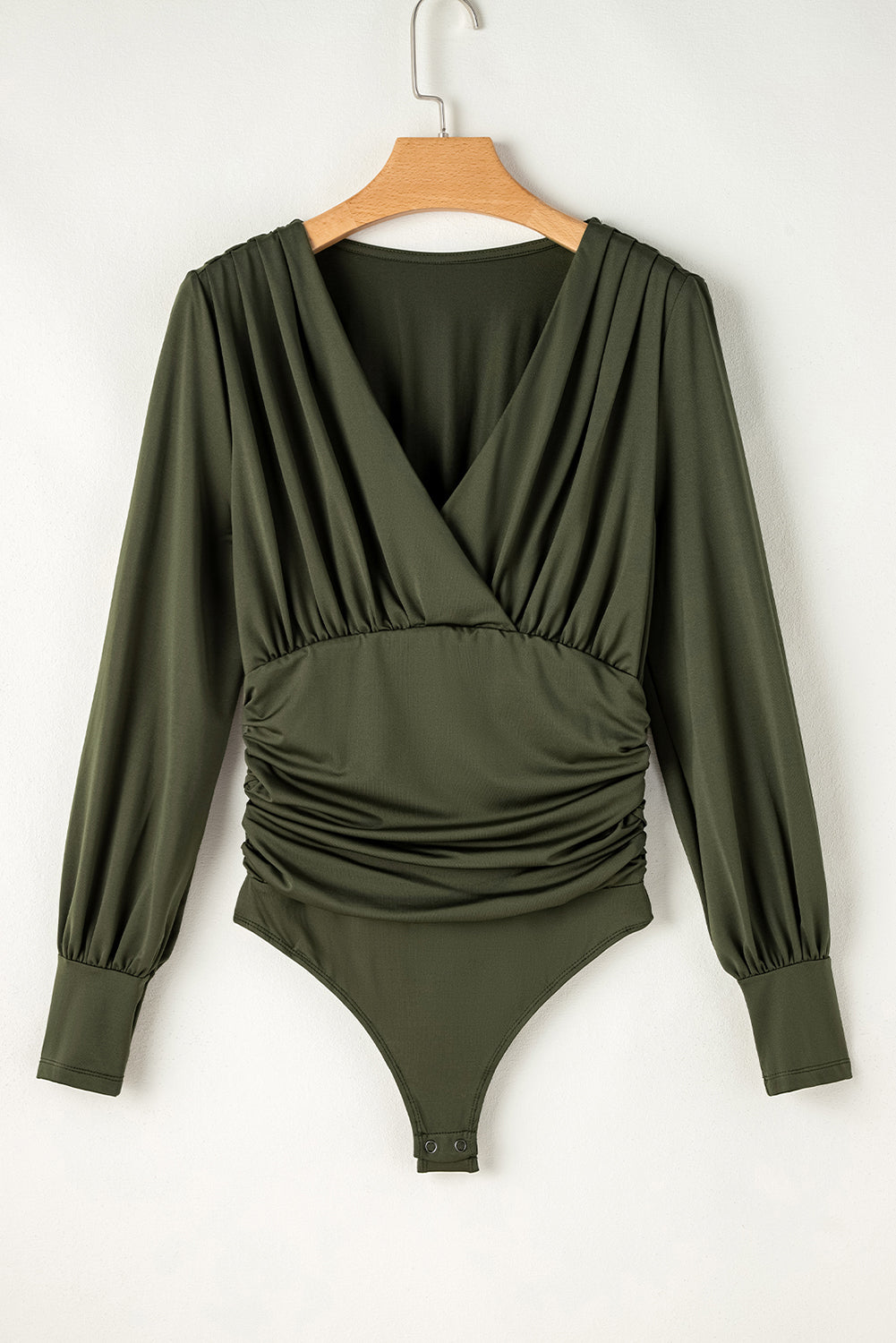 Olive Drape Bodysuit