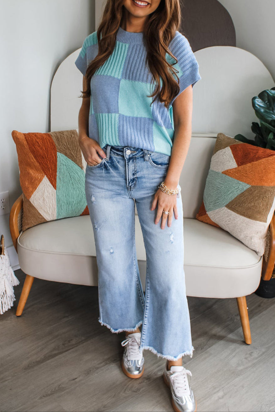 Nova Check Knit Tee