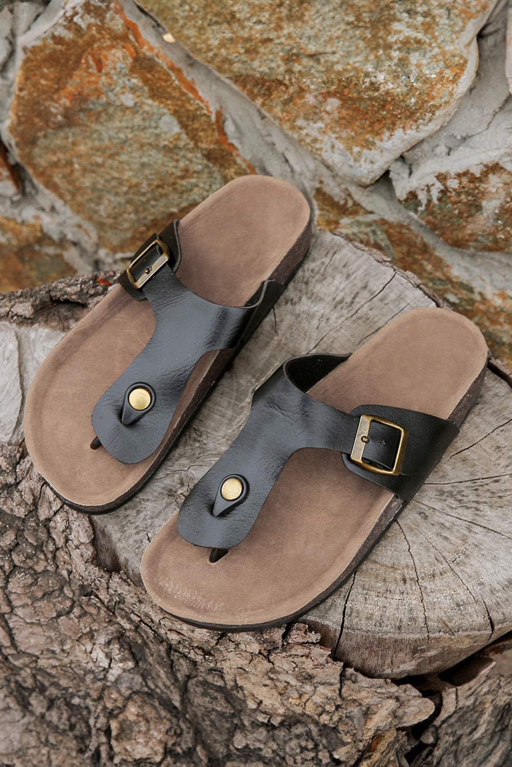 Sierra Buckle Thong Slippers
