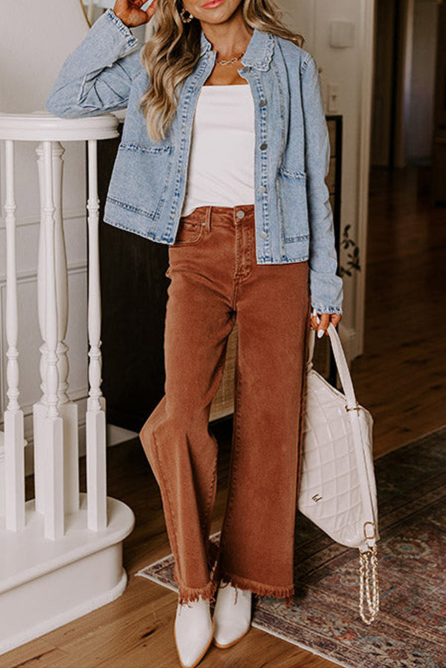 Myosotis Scallop Denim Jacket